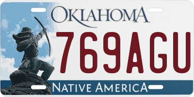 OK license plate 769AGU