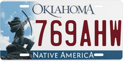 OK license plate 769AHW