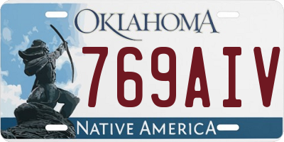 OK license plate 769AIV