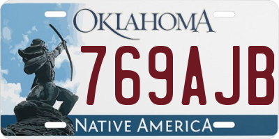 OK license plate 769AJB