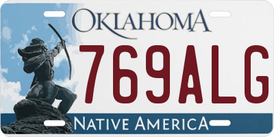 OK license plate 769ALG