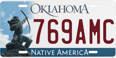 OK license plate 769AMC