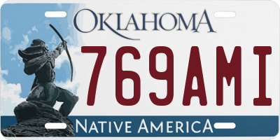 OK license plate 769AMI