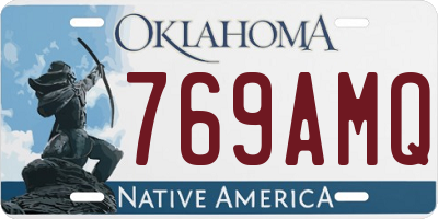 OK license plate 769AMQ