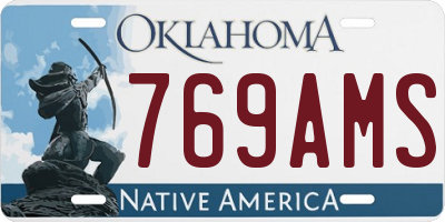 OK license plate 769AMS