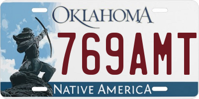 OK license plate 769AMT