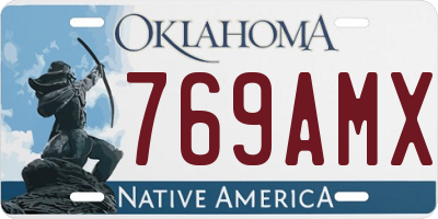 OK license plate 769AMX