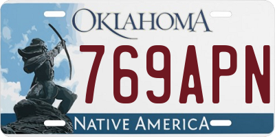 OK license plate 769APN