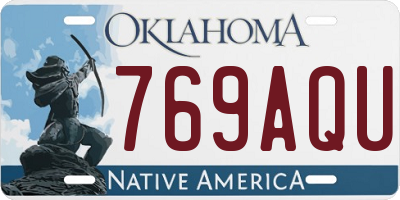 OK license plate 769AQU