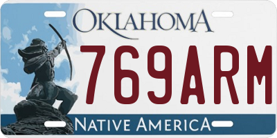OK license plate 769ARM
