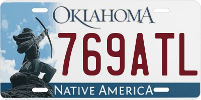 OK license plate 769ATL