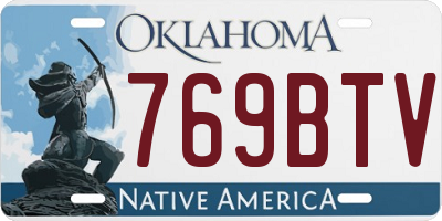 OK license plate 769BTV