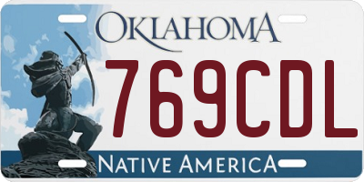 OK license plate 769CDL