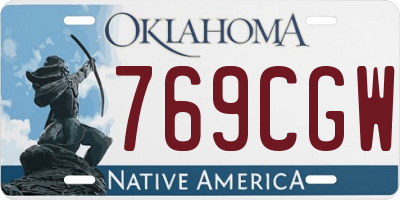 OK license plate 769CGW