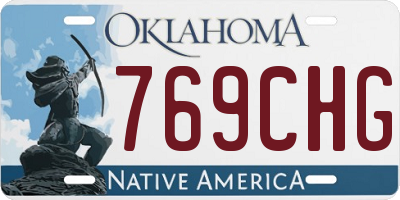 OK license plate 769CHG