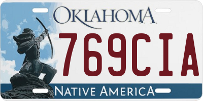 OK license plate 769CIA