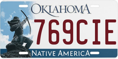 OK license plate 769CIE