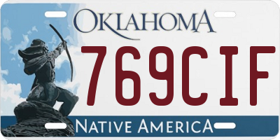 OK license plate 769CIF