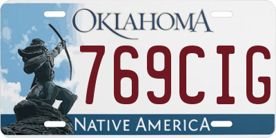 OK license plate 769CIG