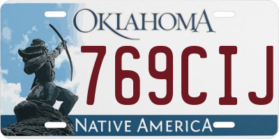 OK license plate 769CIJ