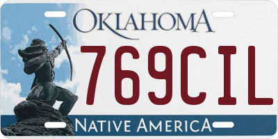 OK license plate 769CIL