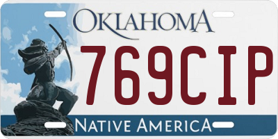 OK license plate 769CIP