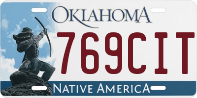 OK license plate 769CIT