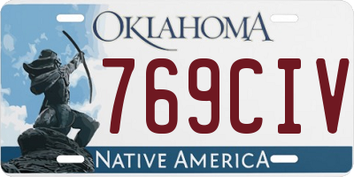 OK license plate 769CIV