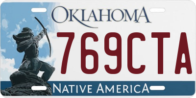 OK license plate 769CTA