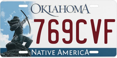 OK license plate 769CVF