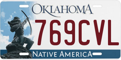 OK license plate 769CVL