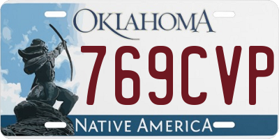 OK license plate 769CVP