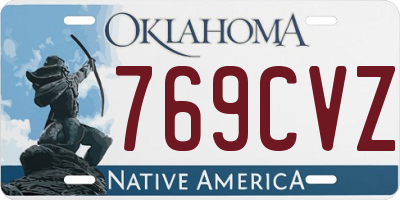 OK license plate 769CVZ