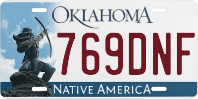 OK license plate 769DNF