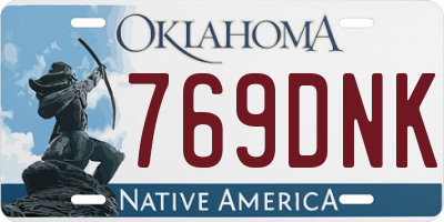 OK license plate 769DNK
