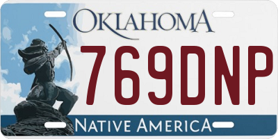OK license plate 769DNP
