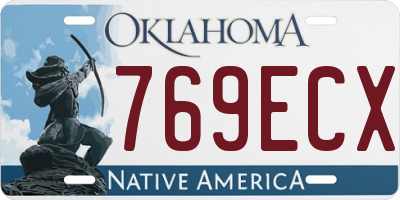OK license plate 769ECX