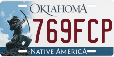 OK license plate 769FCP