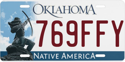 OK license plate 769FFY