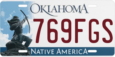 OK license plate 769FGS