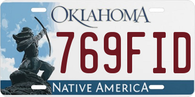 OK license plate 769FID