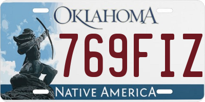 OK license plate 769FIZ