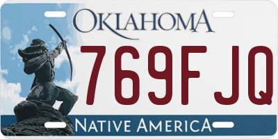 OK license plate 769FJQ