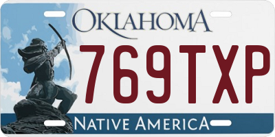 OK license plate 769TXP