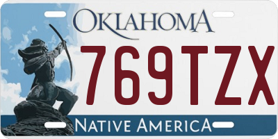 OK license plate 769TZX