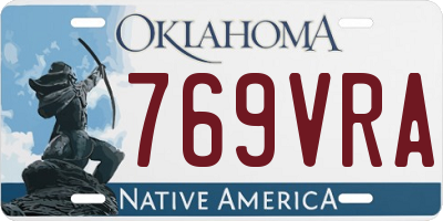 OK license plate 769VRA