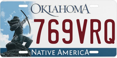 OK license plate 769VRQ
