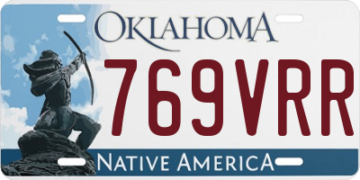 OK license plate 769VRR