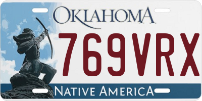 OK license plate 769VRX