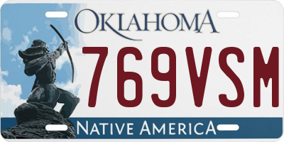 OK license plate 769VSM